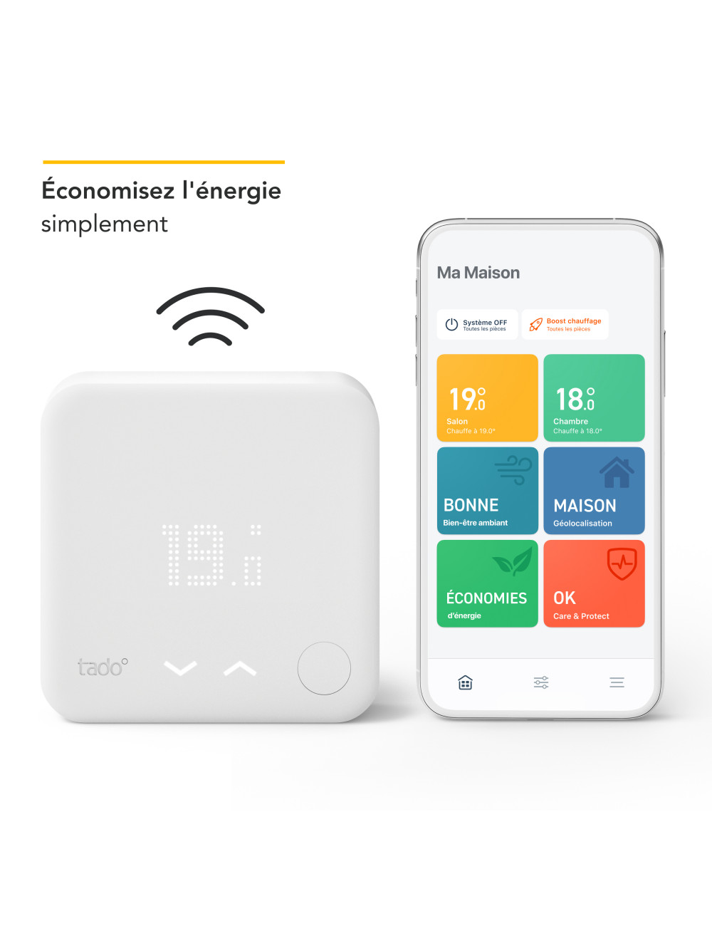 Thermostat intelligent sans fil Tado Kit de démarrage V3+